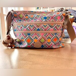 Kipling Alvar Geometric Print Crossbody Bag